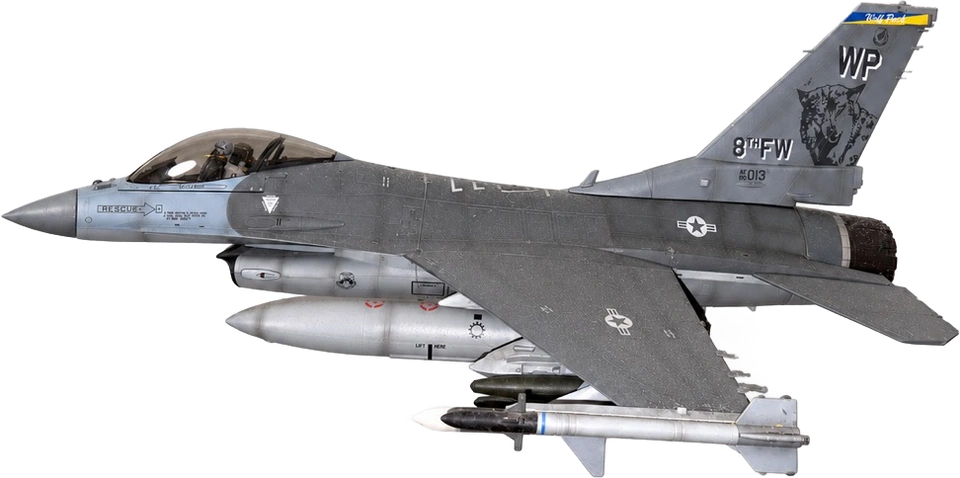 BBI Elite Force F-16C Fighting Falcon Wolfpack WP 8th FW 1:18 Model Loose
